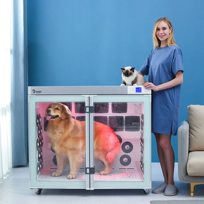 Salle de séchage professionnelle d'ANIMAL FAMILIER 2700W, ventilateur à faible bruit 451L de toilettage de chien