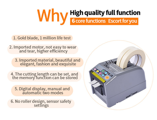 Largeur Zcut 9 d'Automatic Tape Dispenser Grey Max 60mm de modèle économique